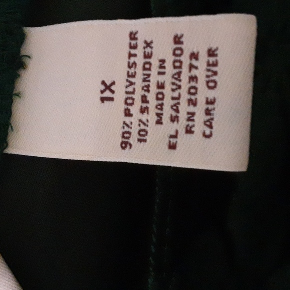 Bechamel blouse women 1x velour green pull on soft lounge wear cozy y2k holiday - Picture 5 of 6